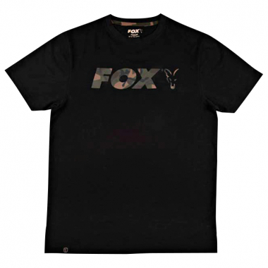 Fox Carp Men's Chest Print T-Shirt (black/camo)
