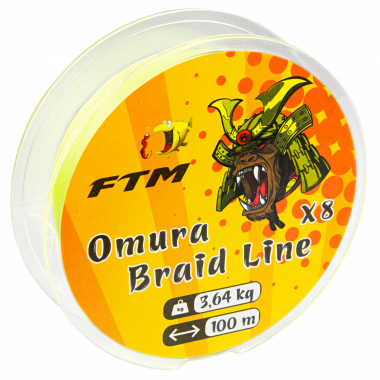FTM Fishing Line Omura Braid (fluo yellow, 100 m)