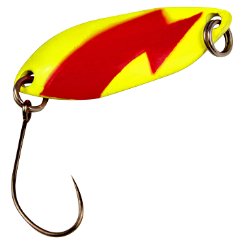 FTM Trout Spoon Spark (2,5 g, Yellow/Red UV)
