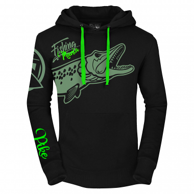 Hotspot Fishing Mania Pike Hoodie Men (Black)