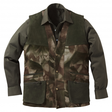 il Lago Prestige Men's Leather Vest (camouflage)