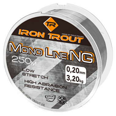 Iron Trout Fishing line Mono Line NG (grey transparent, 250 meters)