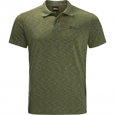 Jack Wolfskin Men's Poloshirt Travel (Greenwood)
