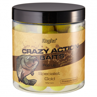 Kogha Pop Up Boilies Crazy Action Baits Specialist Gold (Pineapple Mash)