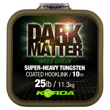 Korda Fishing Line Dark Matter Tungsten Coated Braid (Weed Green)