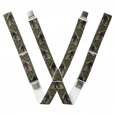 Luise Steiner Braces, With Wild Boar Motif Unisex (Olive)