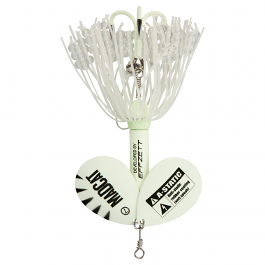 MAD CAT DAM MADCAT A-Static Rattlin' Teaser Spinners Soft Plastic Bait, glow in the dark