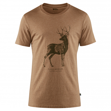 Men's Fjäll Räven Men's T-Shirt Deer Print (Dark Sand)