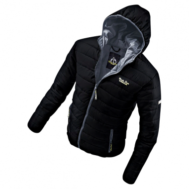 black lightweight quilted jacket