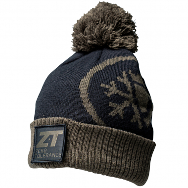 Nash Zero Tolerance Patch Bobble Hat Unisex (Black/Olive)