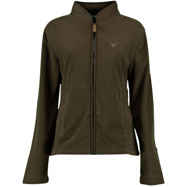 OS Trachten Kroios Fleece Jacket 1/1 Sleeve For Women (Khaki/Mud)