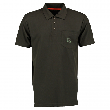 OS Trachten Men's Polo Shirt Wild Boar (traditional green)