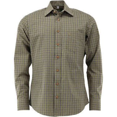 OS Trachten Tupopa Shirt 1/1 Sleeve Slim Fit Men (Dark Green)