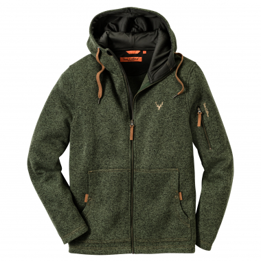 OS Trachten Vazabi Knitted Fleece Jacket Men (Traditional Green)