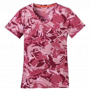 OS Trachten Women's Functional T-Shirt Camo Pink