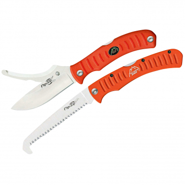 Outdoor Edge Flip N' Blaze Saw Combo Folding Knife (Orange)