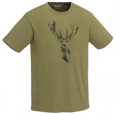 Pinewood Men's T-Shirt Red Deer (green)