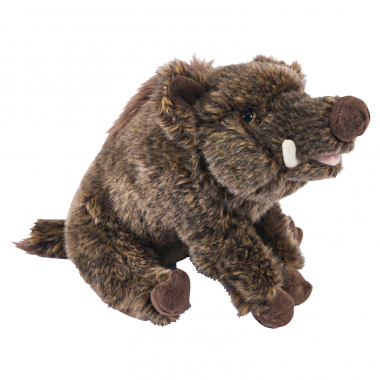 Plush toy boar sitting (large)
