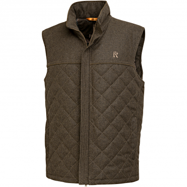 Quilted Loden Waistcoat ‘Ludwig’ Men (Olive Grey Melange)