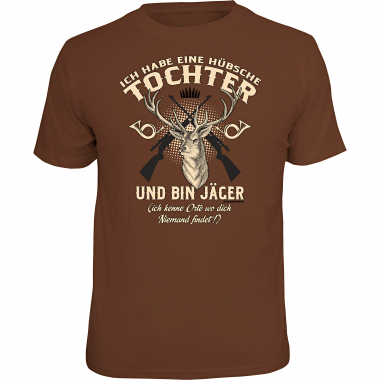 Rahmenlos "Ich habe eine hübsche Tochter…" T-Shirt Men (Brown)