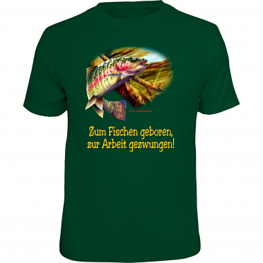 Rahmenlos Men's T-Shirt "Born to Fish, Forced to Work" (German version only)