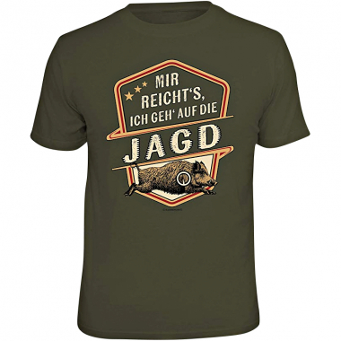 Rahmenlos "Mir reicht's - Ich geh auf die Jagd" T-Shirt Men (Olive)