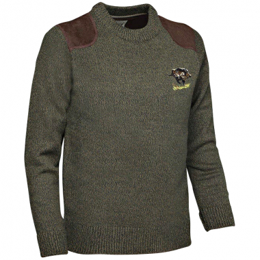 Round neck embroidered jumper