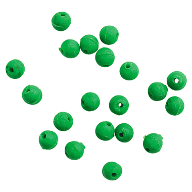 Rubber beads (round, green, Ø 4 mm)