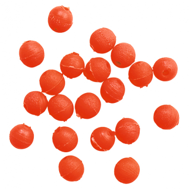 Rubber beads (round, orange, Ø 6 mm)