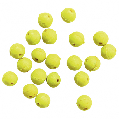Rubber beads (round, yellow, Ø 8 mm)