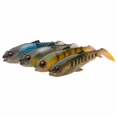 Savage Gear Gummifisch Craft Cannibal Paddletail 4PCS Clam Packs (Clear Water Mix)