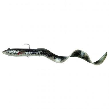 Savage Gear Soft Bait 4D Real Eel (Black Green Pearl PHP)