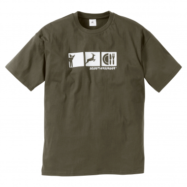 Self-Sufficient" T-Shirt For Men (Olive) Sz. L