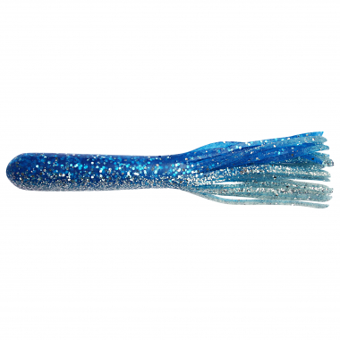 ShadXperts Fringed Bait Magnum Tube 5" (clear silver/blue-glitter)