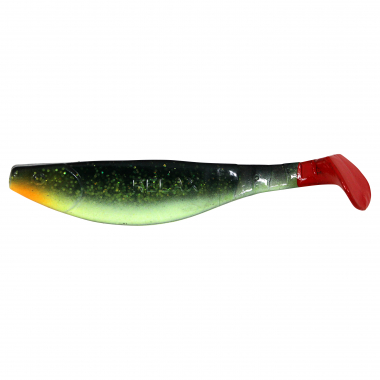 ShadXperts Shad Kopyto-River Nature 6 (chartreuse/Zander, white, Red Tail)
