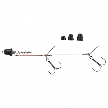 Shirasu Lure Screw in pike system (with exchange weights, black)