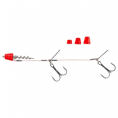Shirasu Lure Screw in pike system (with exchange weights, fluo red UV)