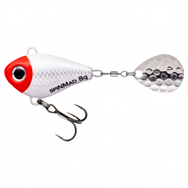 SpinMad Lead Head Spinners Jigmaster (Redhead, 8 g)