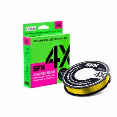Sufix X4 Braid (yellow, 100 - 150 m)