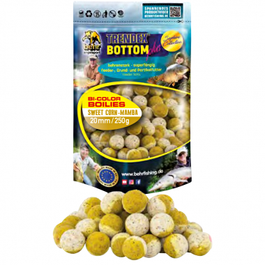 Trendex Bi-Color Boilies Trendex Bottom Plus (Sweet Corn-Mamba)
