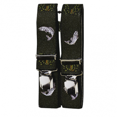 Trout" Clip-On Trouser Braces Unisex (Olive)