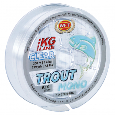 WFT Fishing Line Trout Mono (clear, 200 m)
