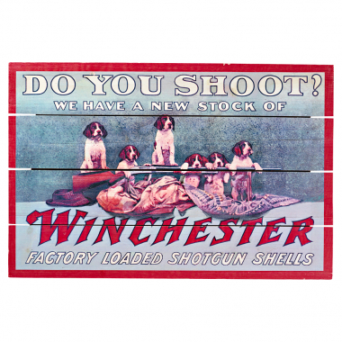 WINCHESTER-DOGS Wooden Sign