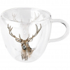 Akah Red deer glass tumbler