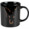 Fox Carp Ceramic mug with fox head (black)