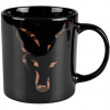 Fox Ceramic mug with fox head (black) 
