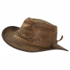 il Lago Prestige Leather Hat Joe Unisex (Brown) 