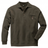 OS Trachten Men's OS Trachten Men's Sweater with Polo Collar and Bock Embroidery