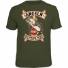 Rahmenlos "Angeln - Der einzige Sport, der mit einem Bier anfängt" T-Shirt Men (Olive) 