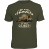 Rahmenlos "Nichts geschossen ist auch gejagt" T-Shirt Unisex (Olive) 
